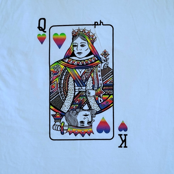 PH The Phluid Project Queen👸 and King🫅 Duo✌️ Playing Card Graphic Tee👕 - NWT - Picture 3 of 11